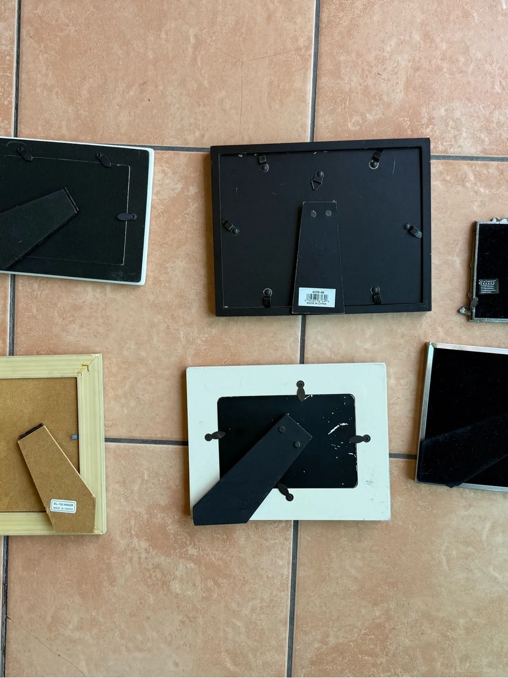 Assorted Decorative Photo Frames - White, Black, Cream & Silver Accents
